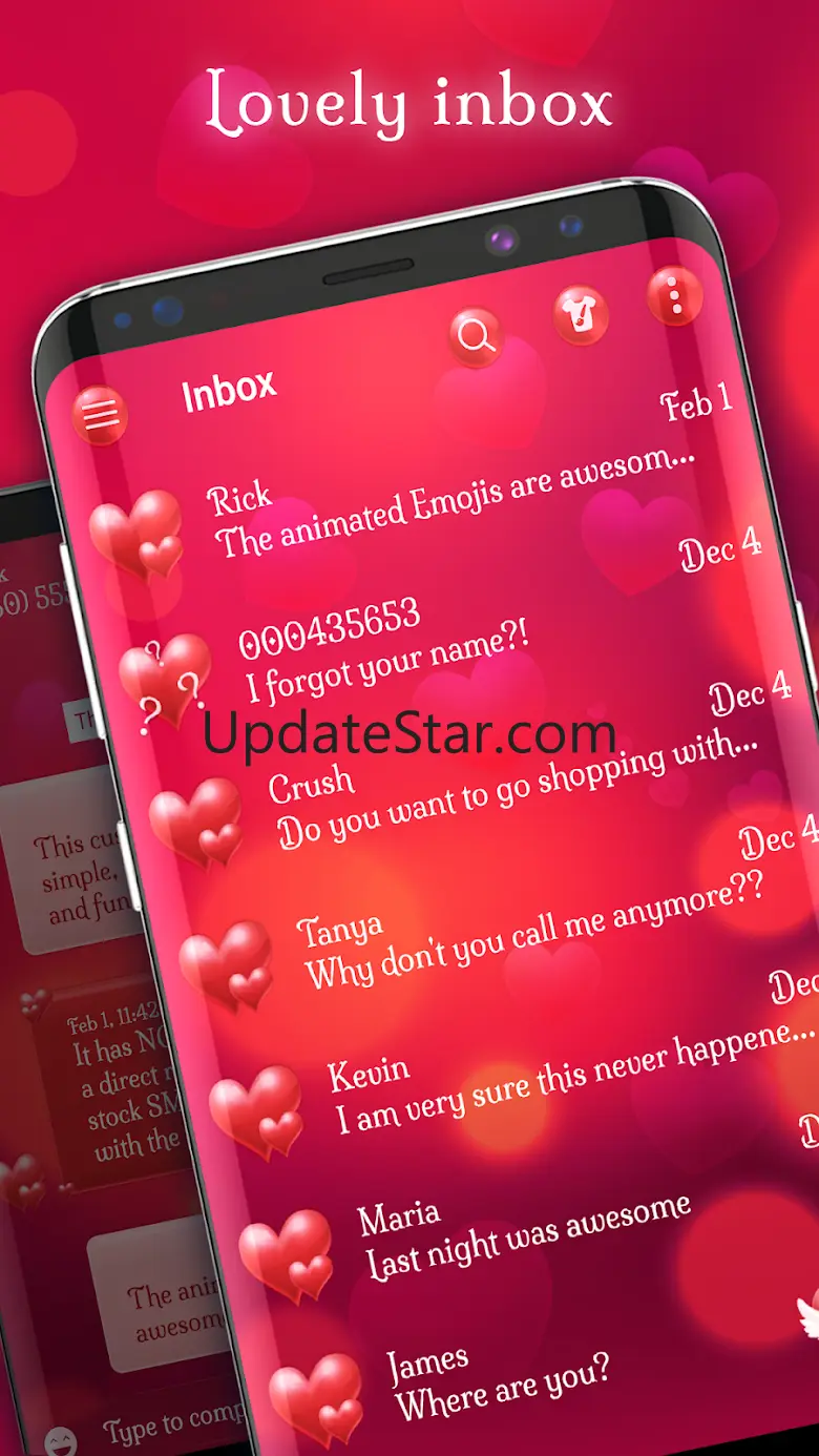 Romantic love red color theme 6.0.83