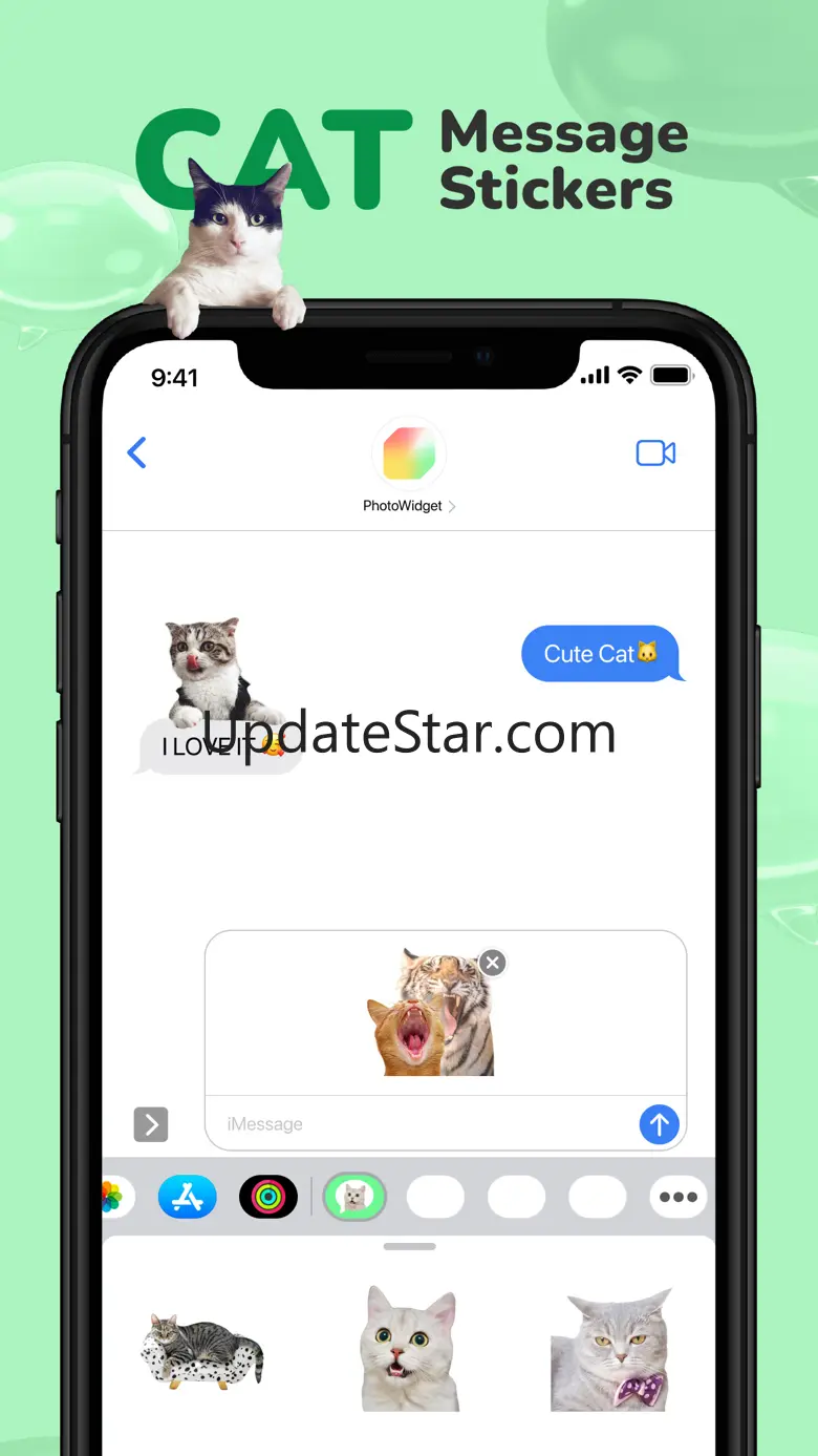 Message Stickers: cat emoticon 1.3