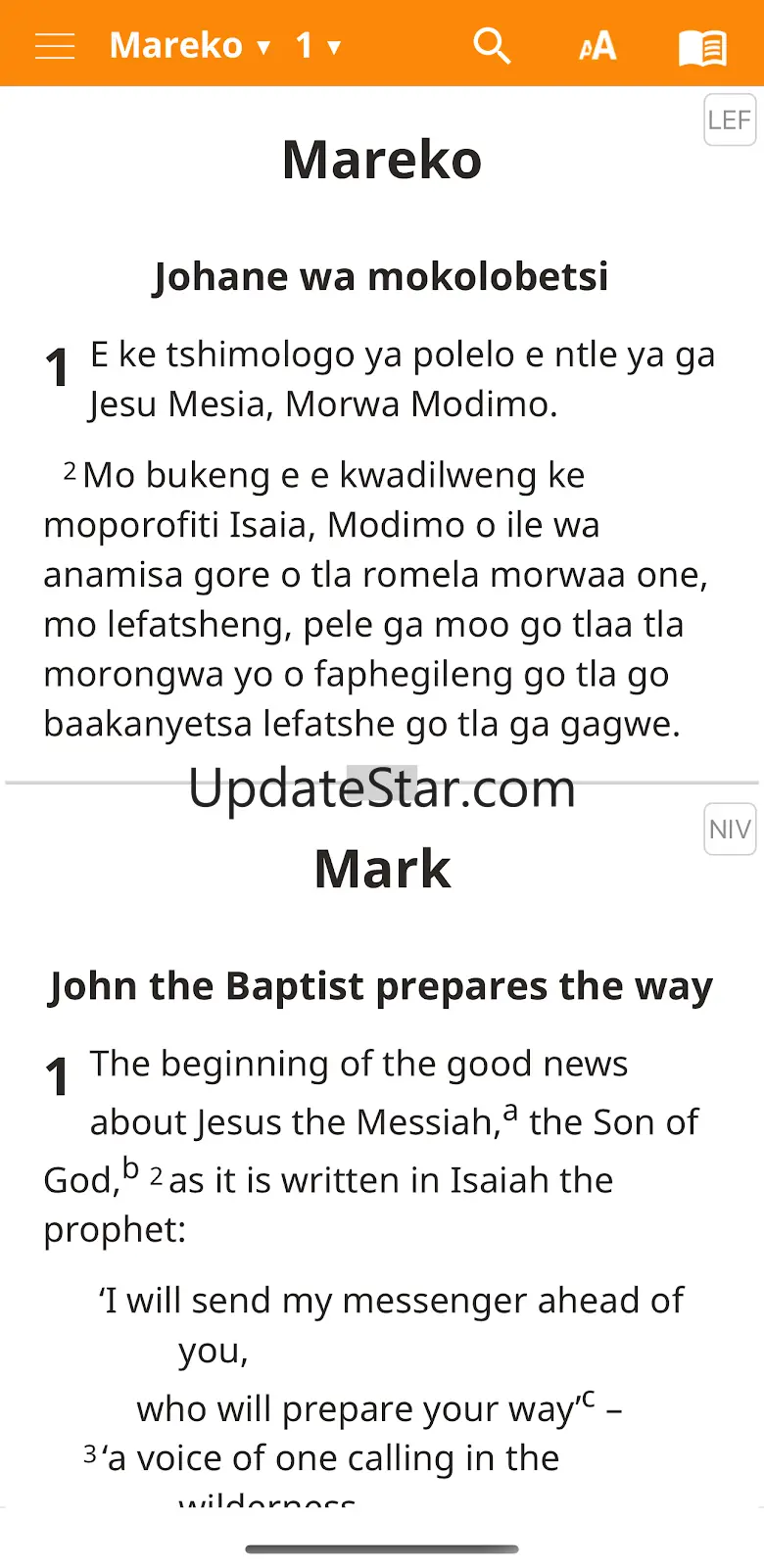 Setswana Baebele 1.0