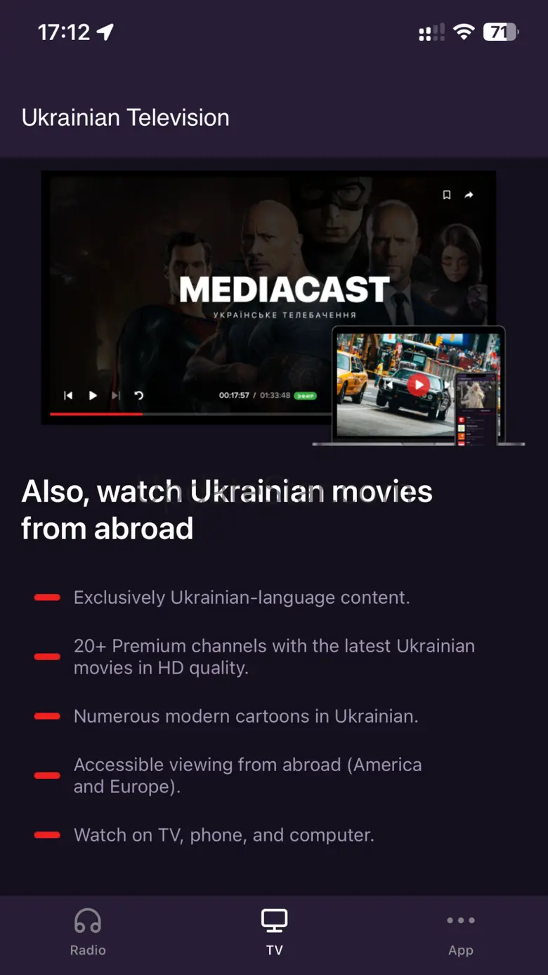 Ukrainian Radio by Mediacast 1.0.1