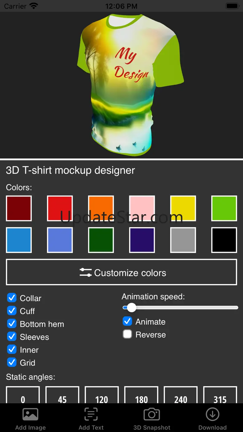3D T-shirt mockup designer 2.4