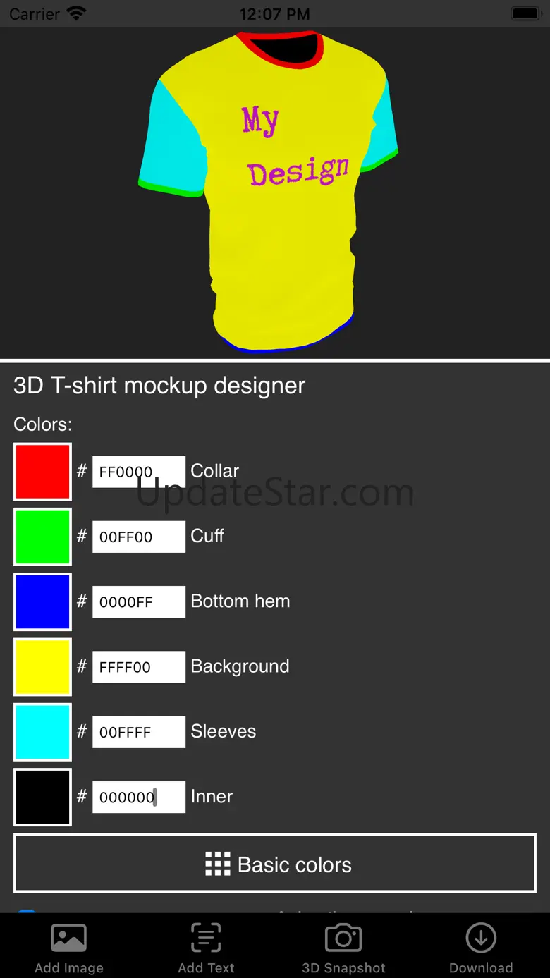 3D T-shirt mockup designer 2.4