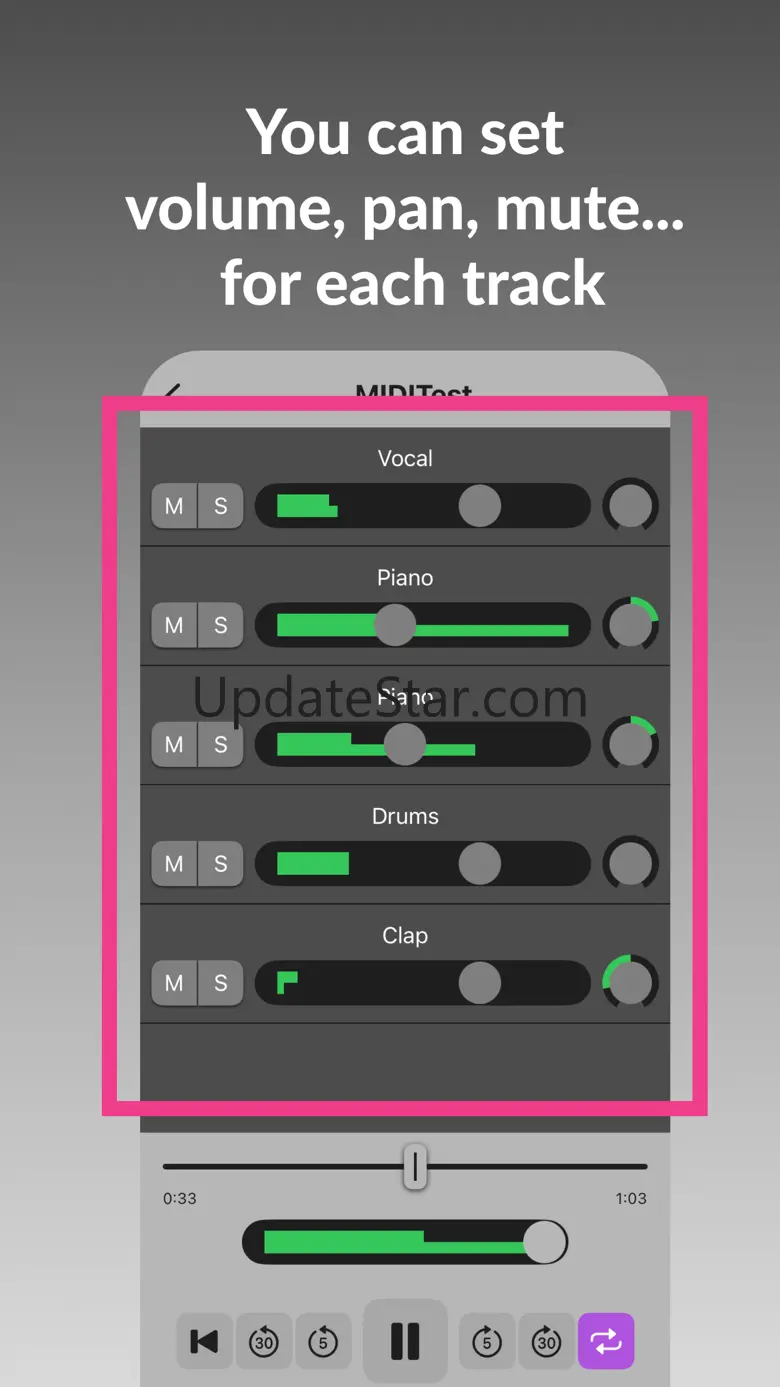 MIDI Player with Mixer 1.1.1