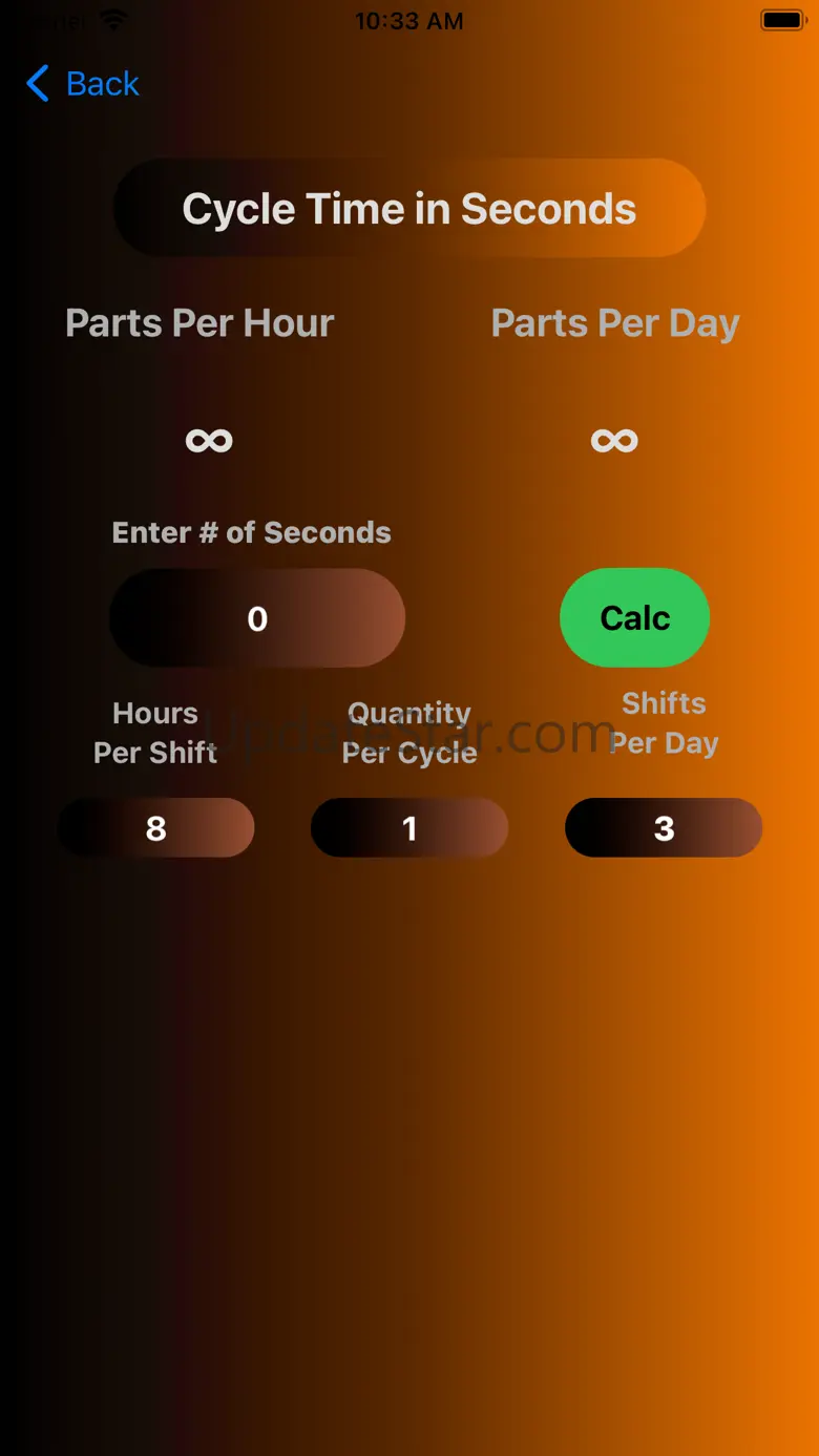 Cycle Time Calculator 1.0