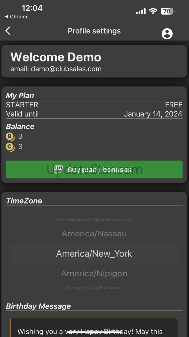 ClubSales 0.5.0