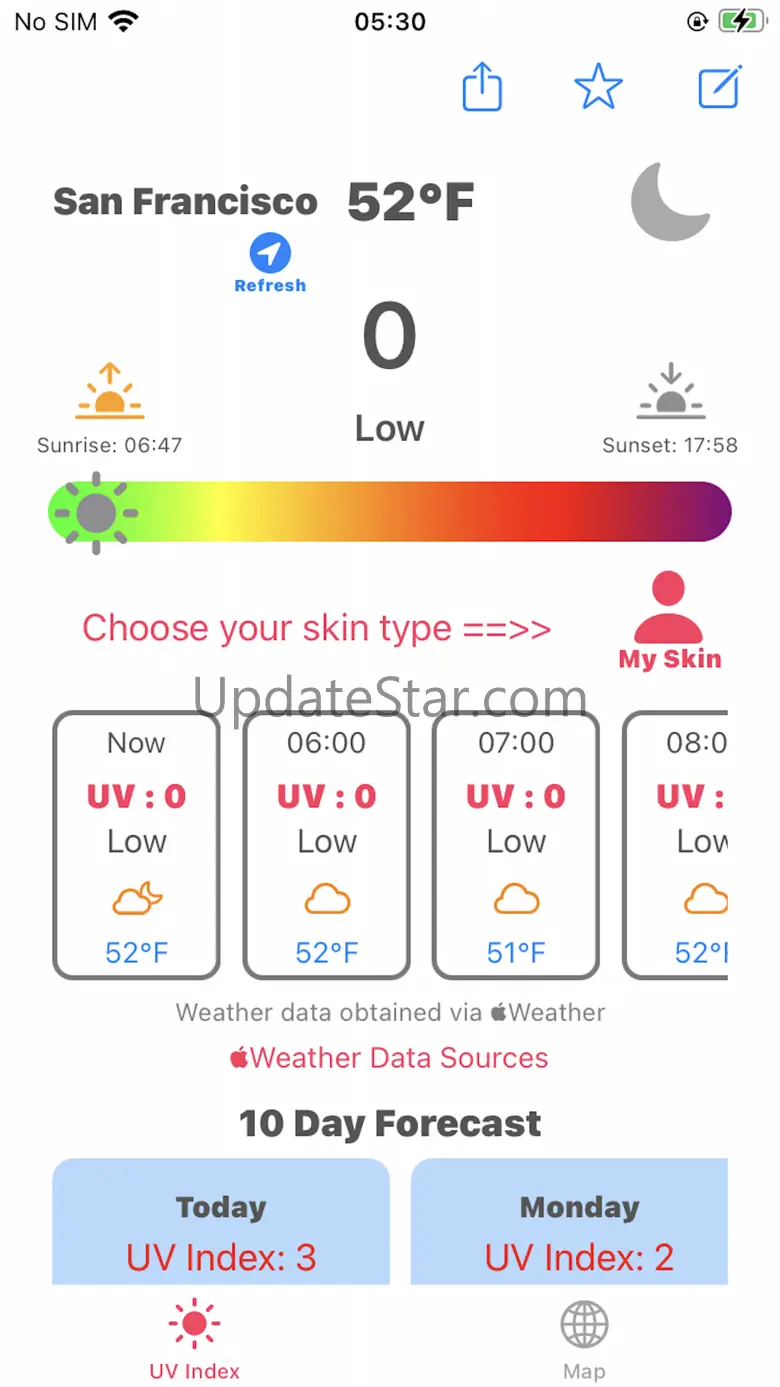 UV Index Forecast 1.0.0