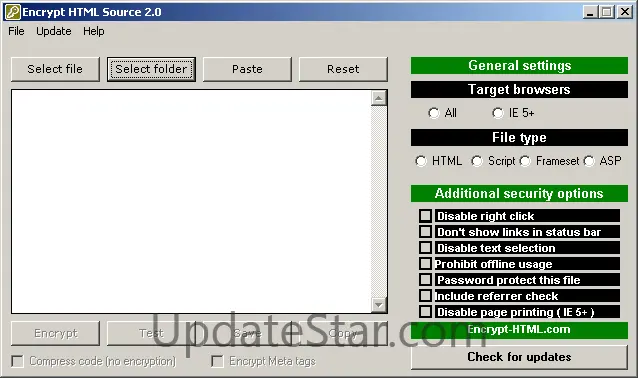 Encrypt HTML source 2.5