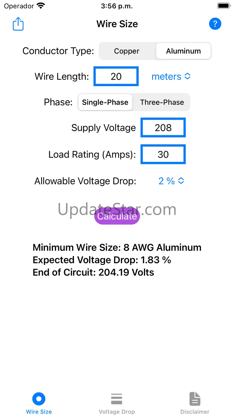 Electric Wire Estimator 1.0.0