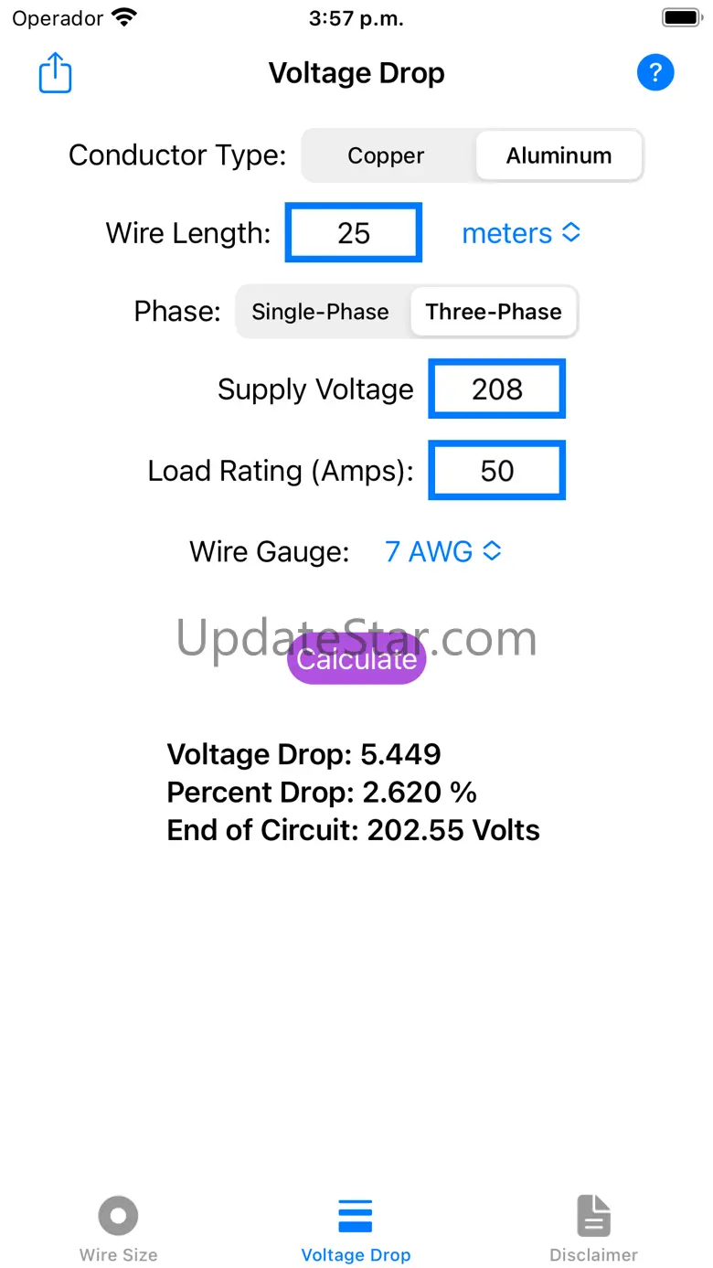 Electric Wire Estimator 1.0.0