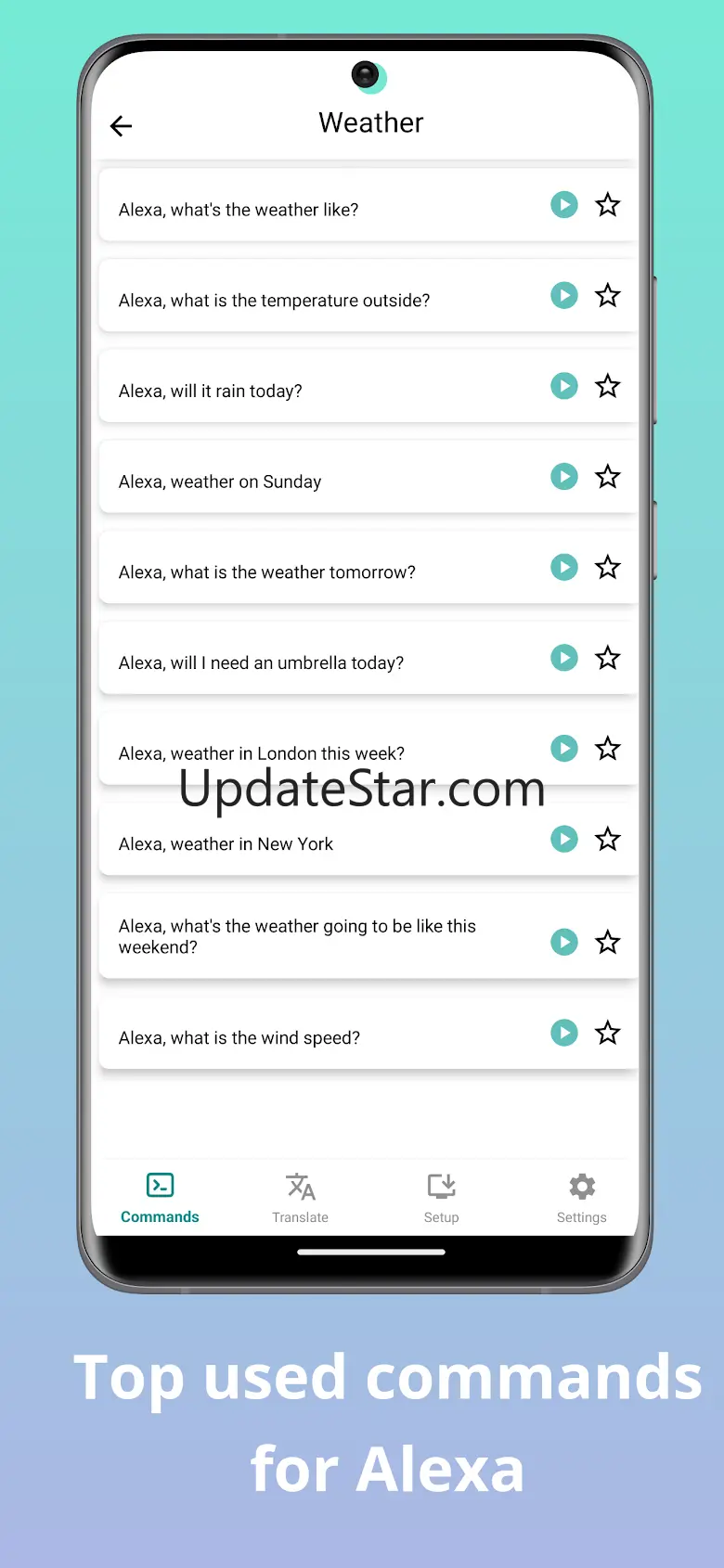 Echo Alexa Voice commands app 1.0