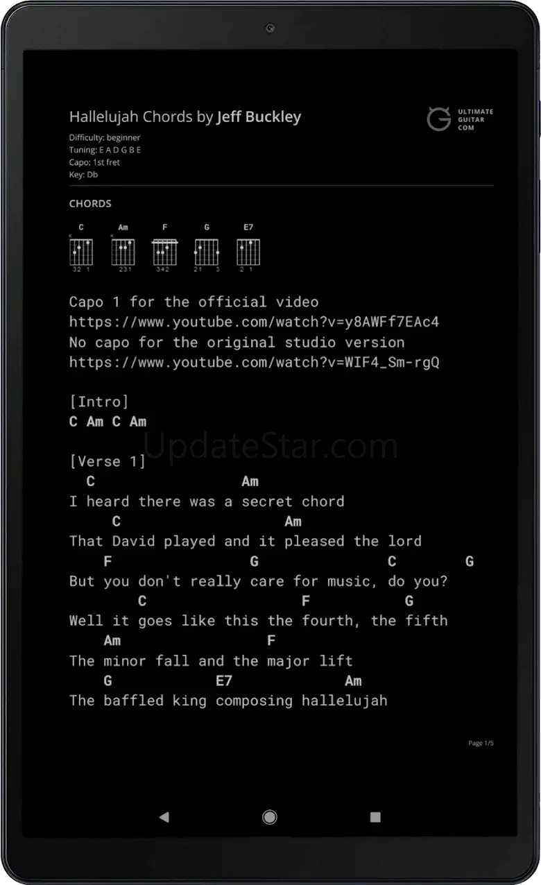 Setlist, Sheet Music Viewer 2.92