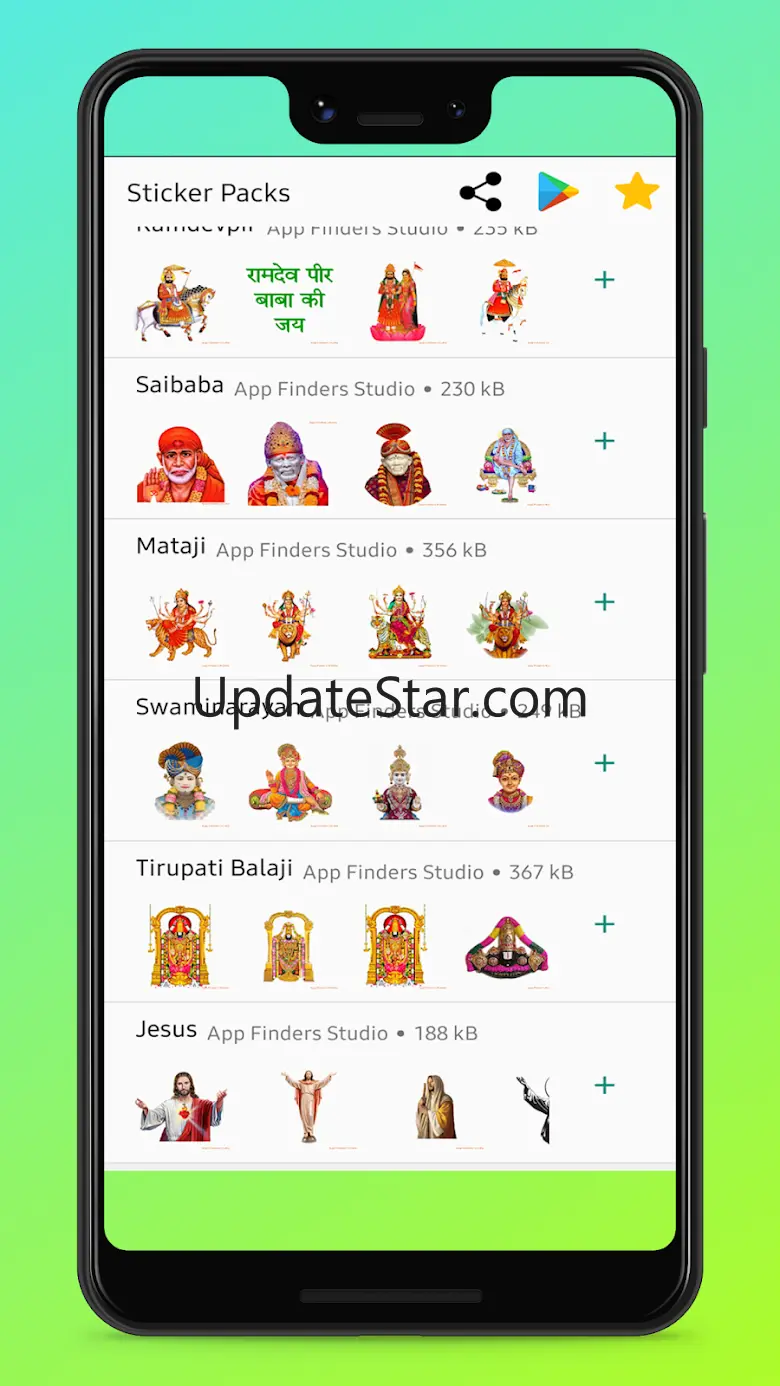 All god wasticker app 11.0