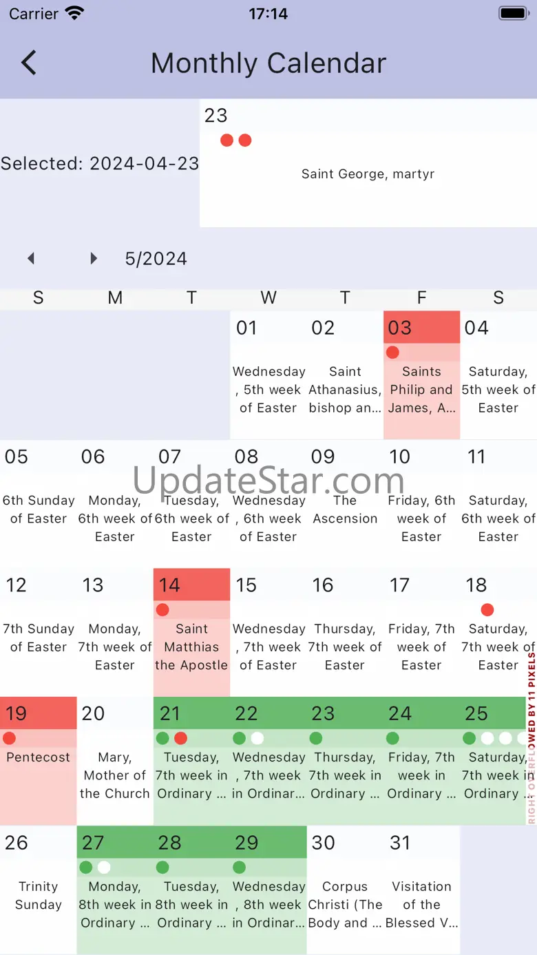Liturgy Calendar 1.0