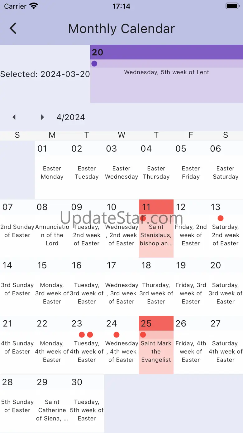 Liturgy Calendar 1.0