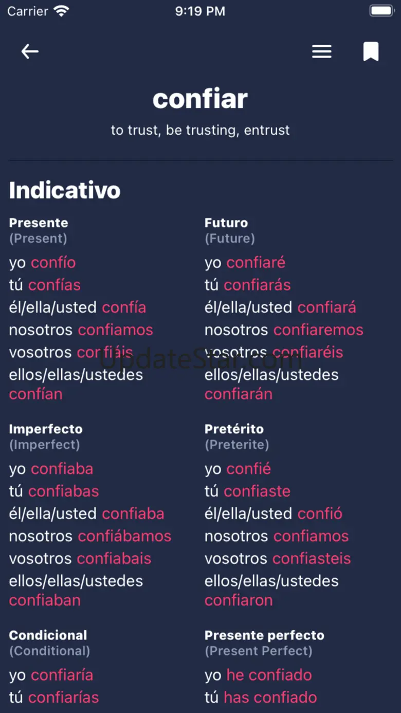 Spanish Conjugation & Verbs 1.5