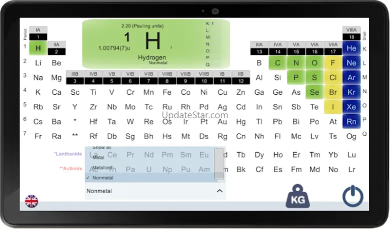 PERIODIC TABLE FOR A SMARTPHON 1.0