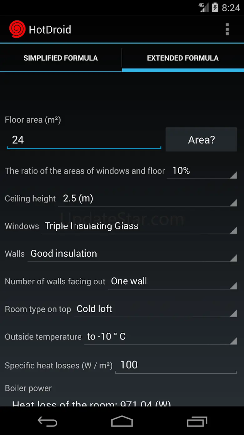 Electric heating calculator 1.8.33
