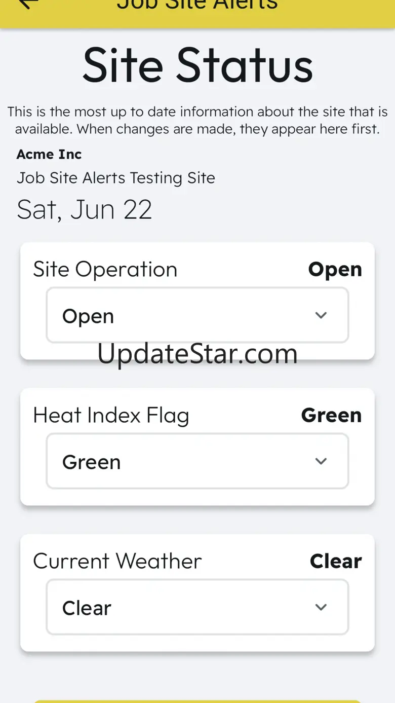 Job Site Alerts 1.02
