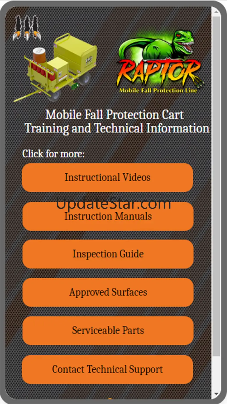 Raptor Mobile Fall Carts Raptor Mobile Fall Protection Cart V.6.19.24