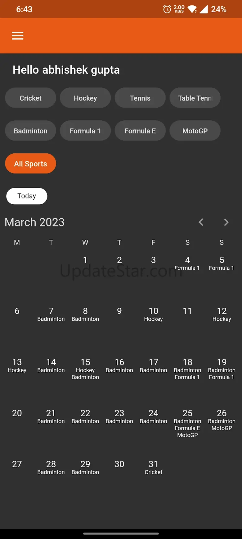 Scoretab - Sports Calendar 1.4.0