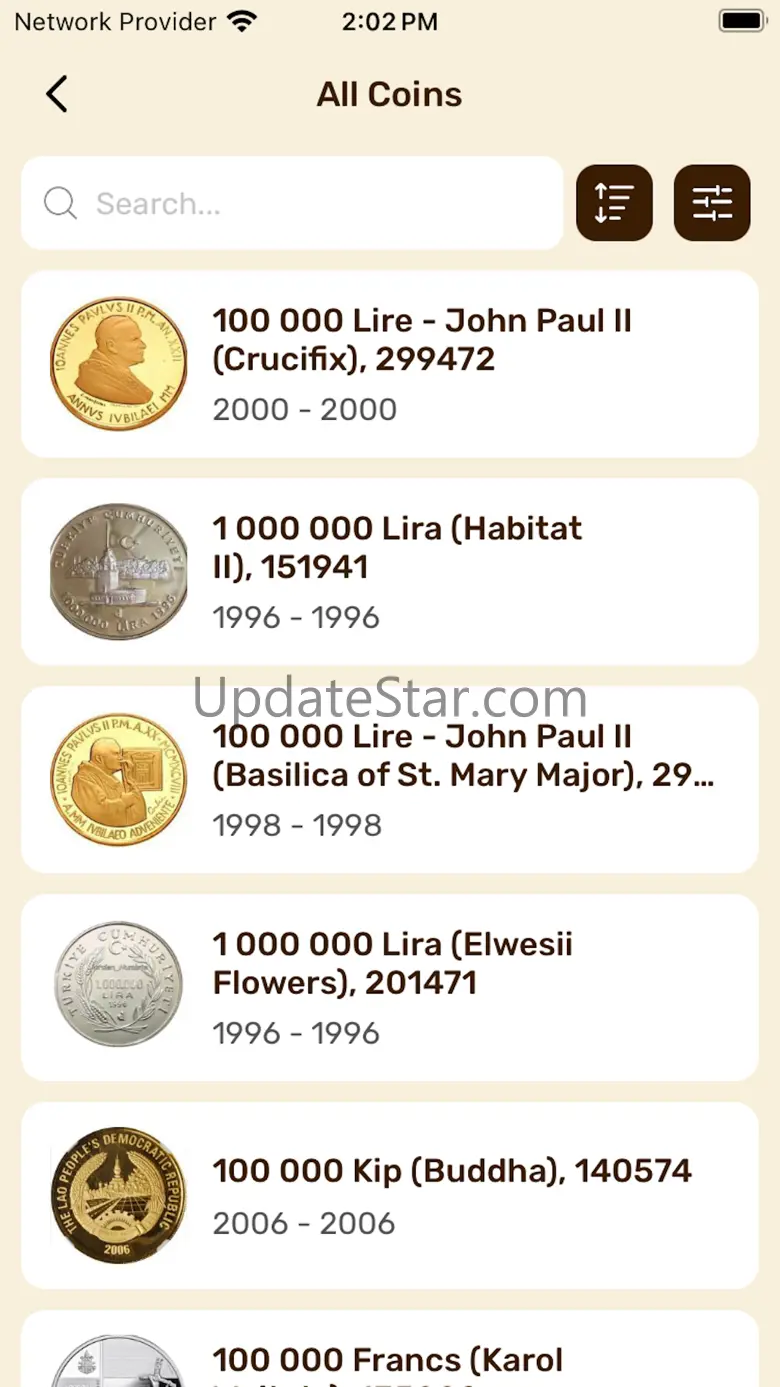 Coin Identifier: Coin Value 38.0