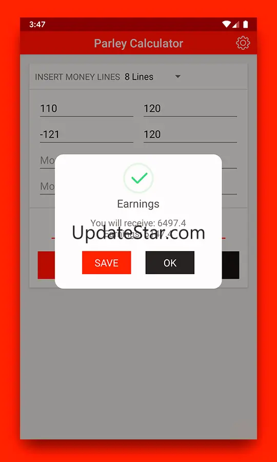 Parlay and Betting Calculator 2.5