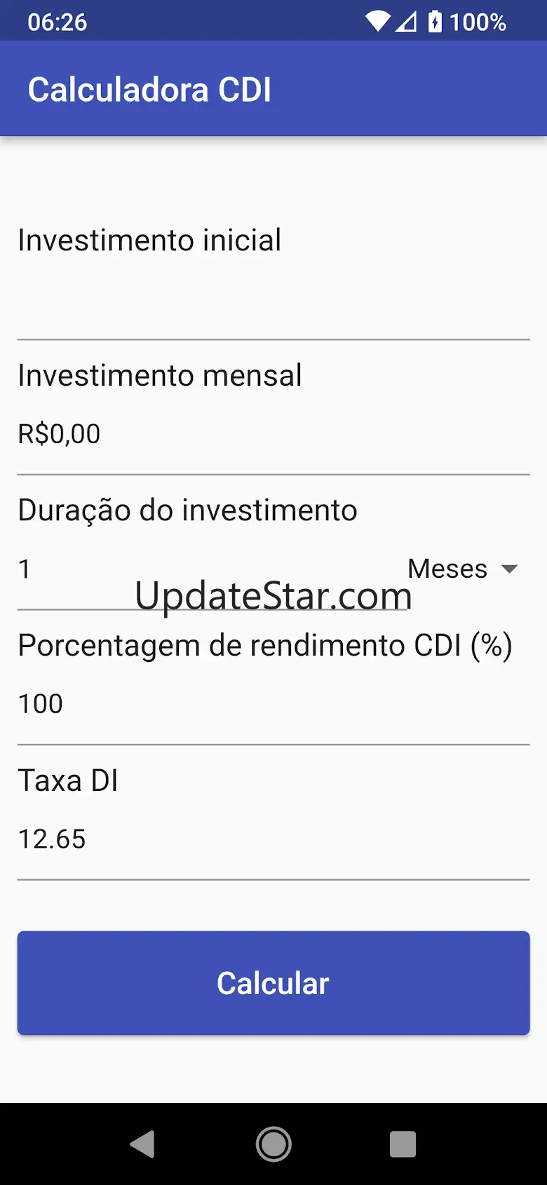 Calculadora Rendimento CDI CDB 1.1.0