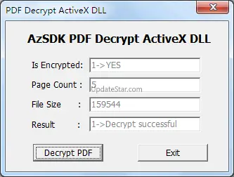 AzSDK PDF Decrypt ActiveX DLL 4.10