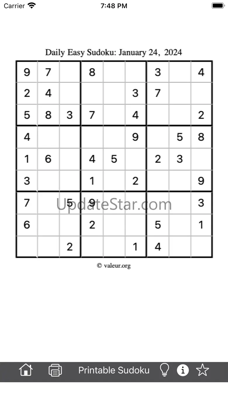 Printable Sudoku 1.2