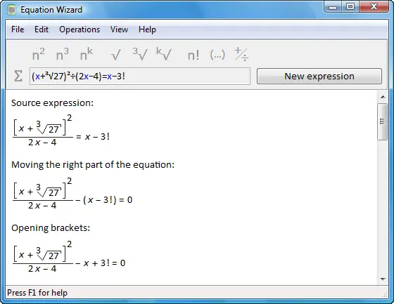 Equation Wizard 1.21