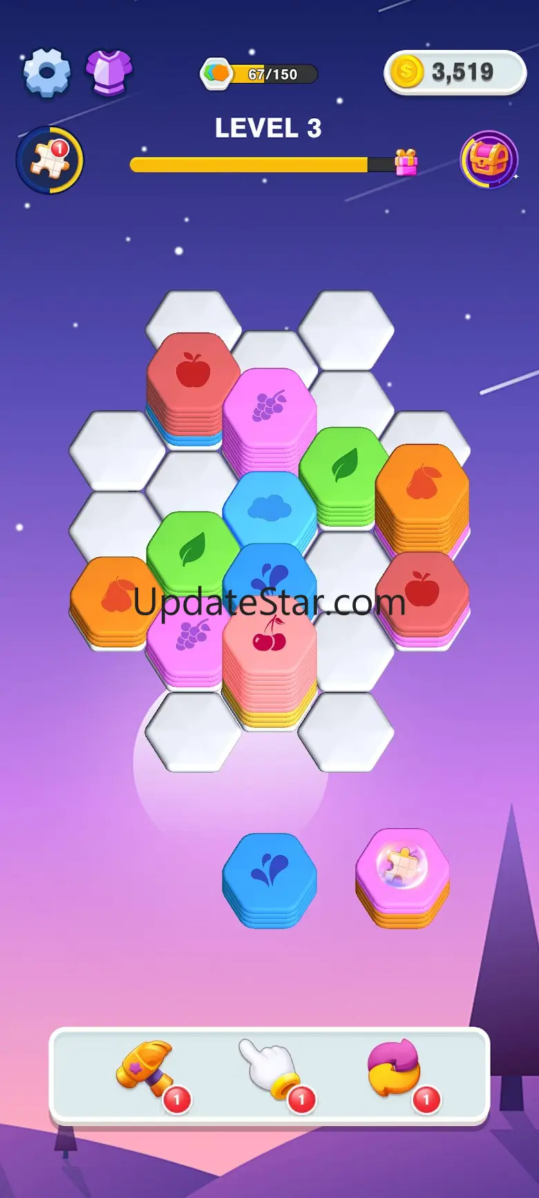 HexStack Puzzle 3D