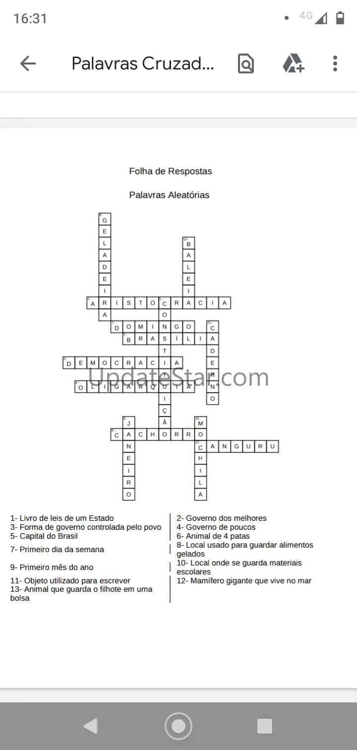 Criar Cruzadinha Escolar 7.2