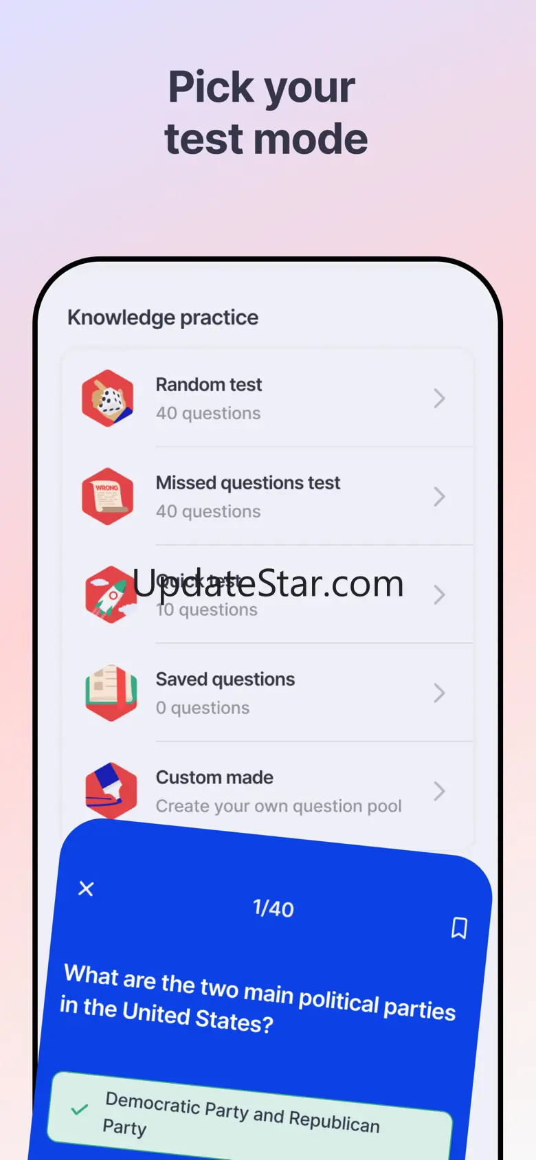 US CIVICS Citizenship Test 1.0.1