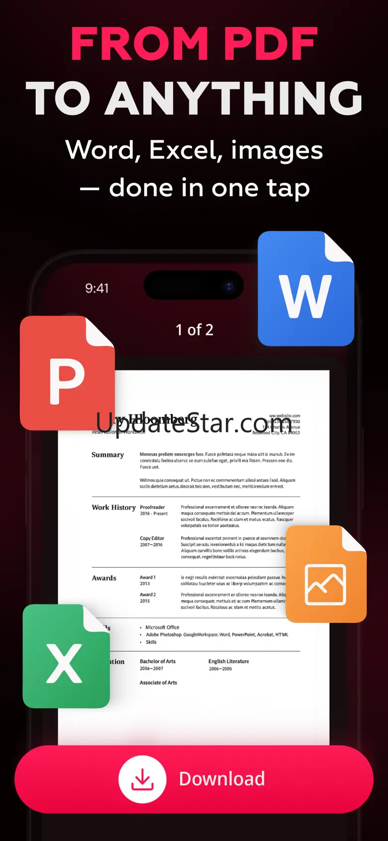 To/From PDF Converter: Zonvert 3.2.0