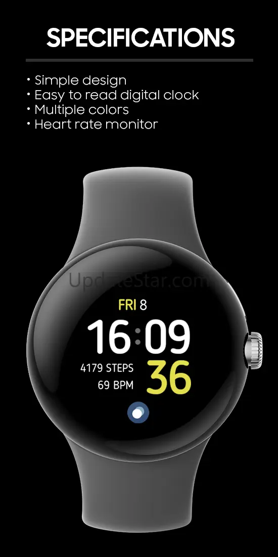 Clean Digital: Watch face 2.0.4