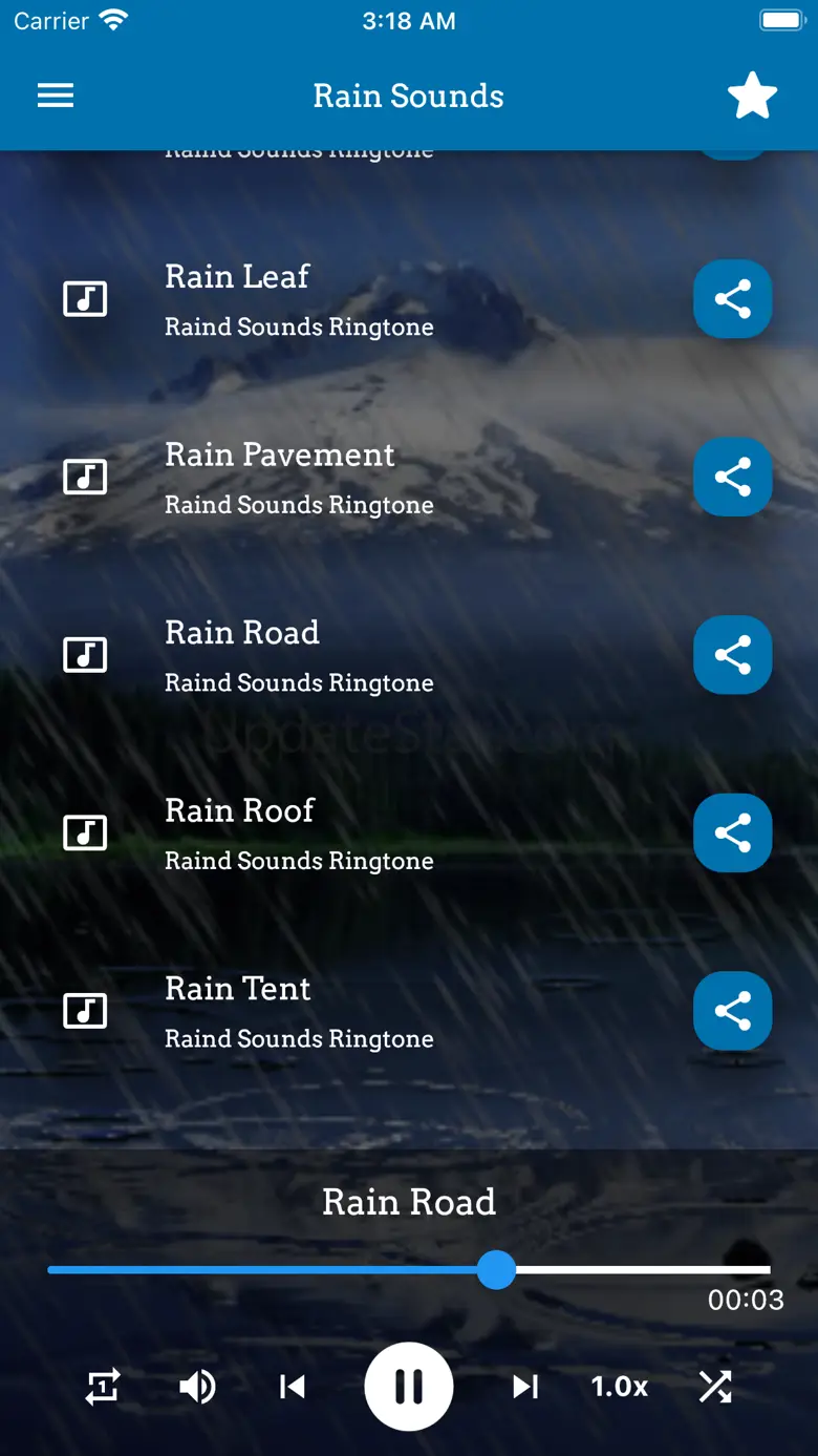 Rain Sounds Ringtones 1.0