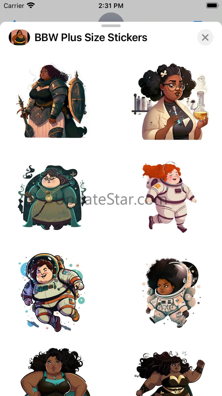 BBW Plus Size Stickers 2