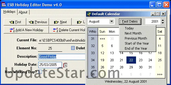 ESBPCS-Dates for VCL 6.9