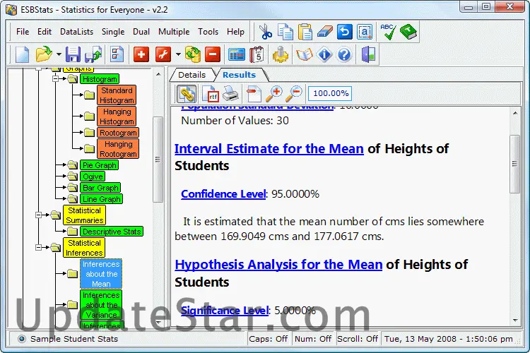 ESBStats - Statistical Analysis Software 2.2