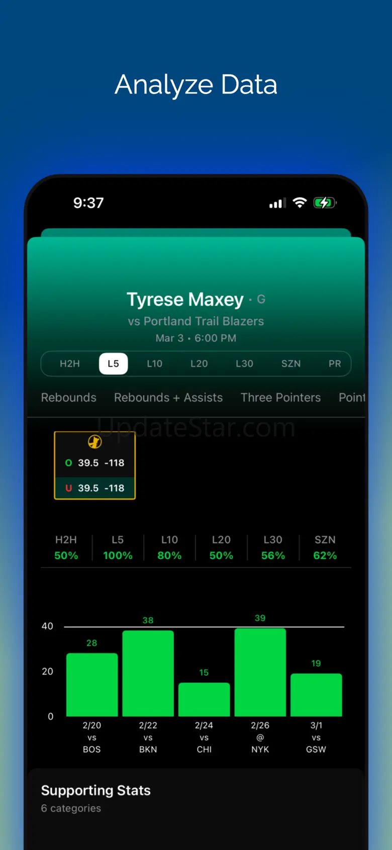 Streak: Research Sports Bets 1.2.3