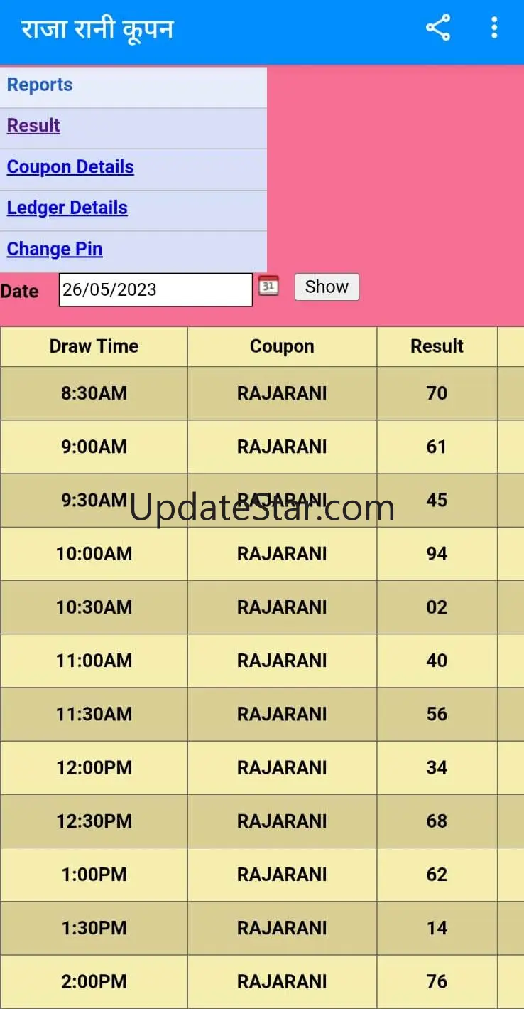 Raja Rani Coupon Result 17.1