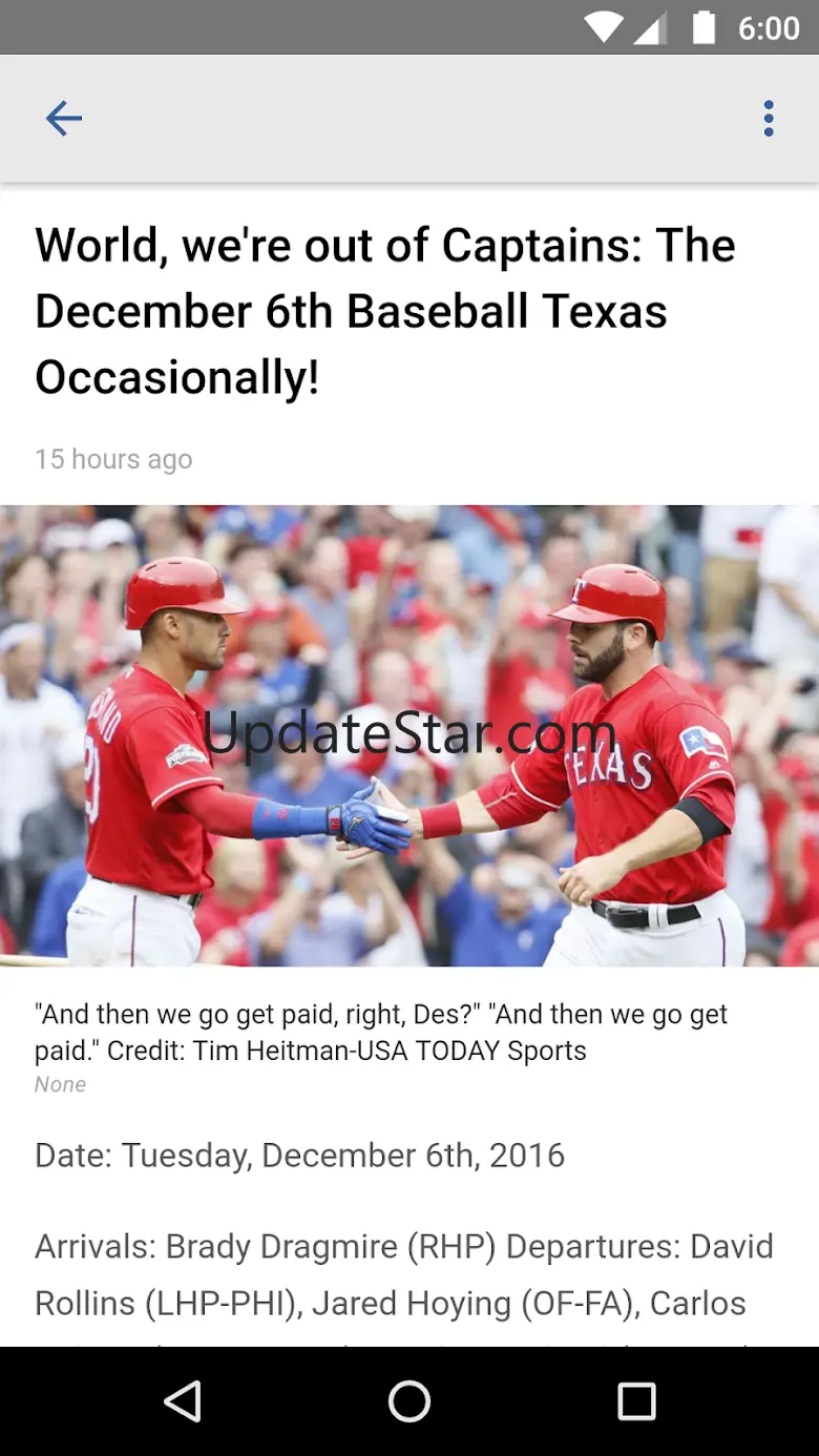 Baseball Texas - Rangers News v5.12.08