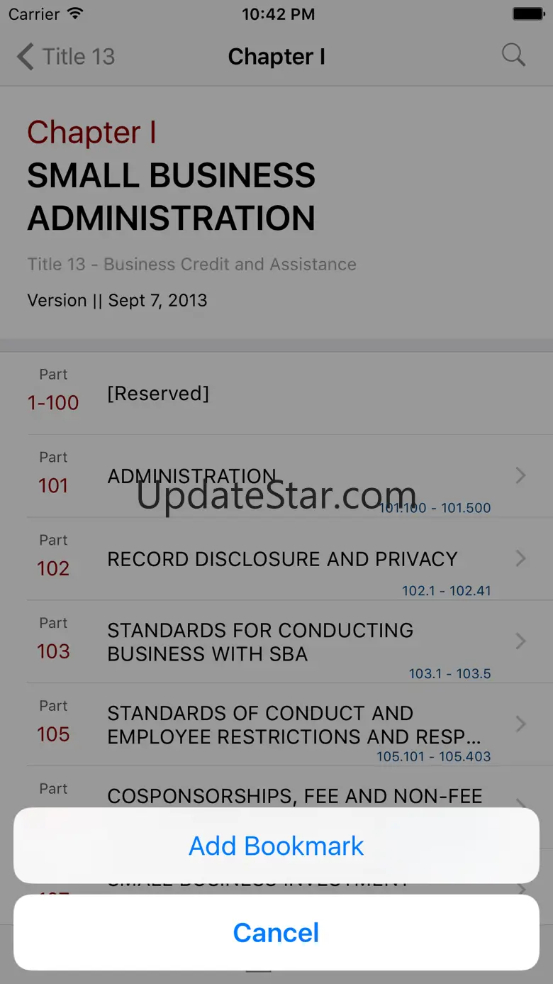 13 CFR - Business Credit and Assistance (LawStack) 8.602.20170702