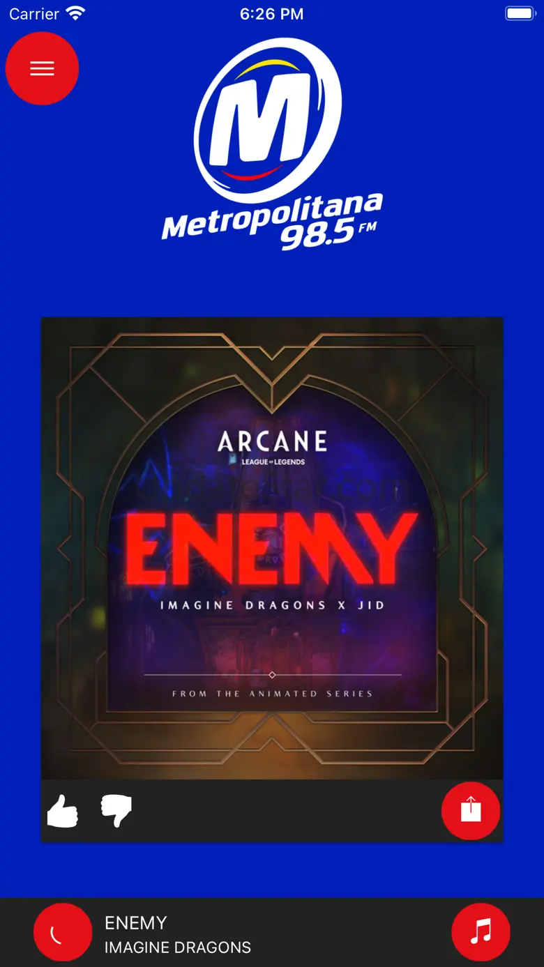Metropolitana FM | 98,5 | SP 11.0.0
