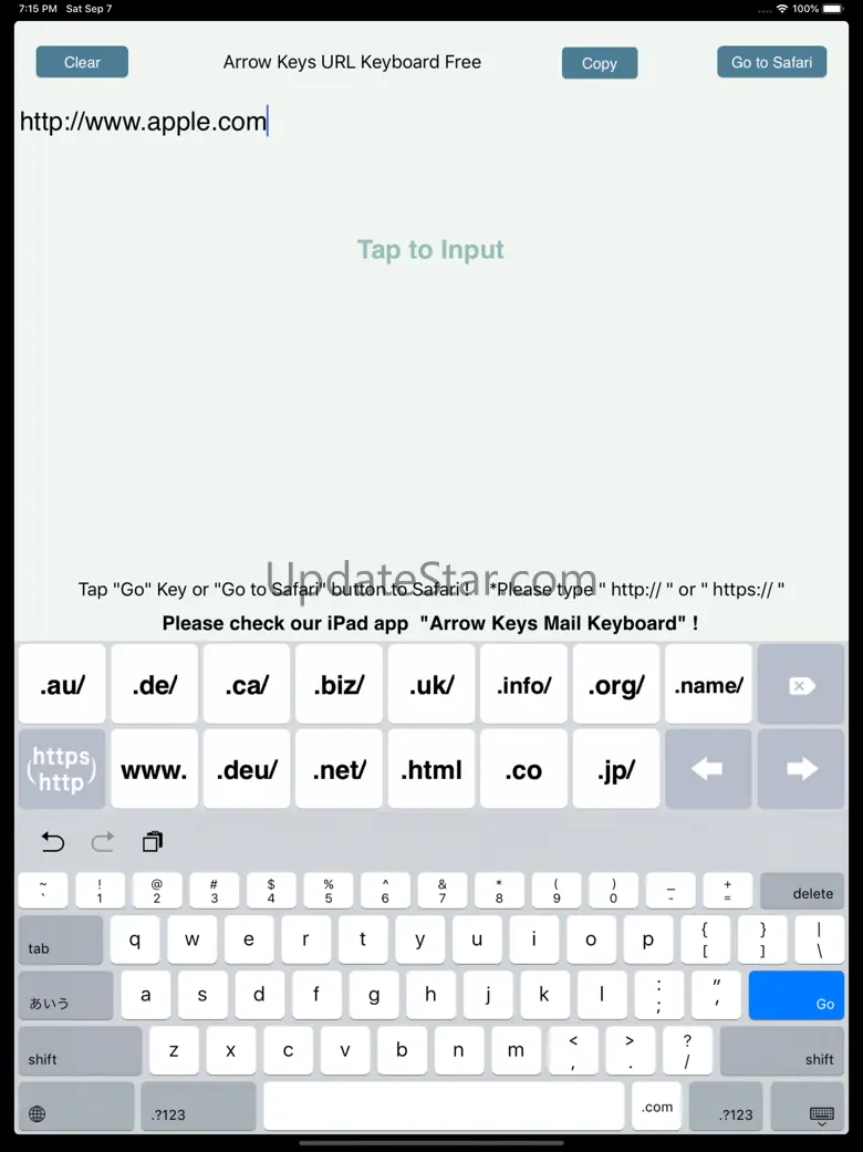 Arrow Keys URL Keyboard 1.9.9