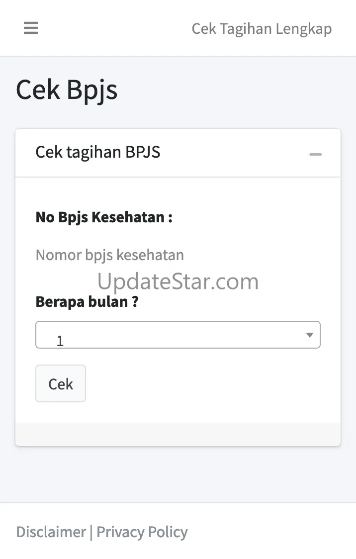 Cek tagihan lengkap 10.1