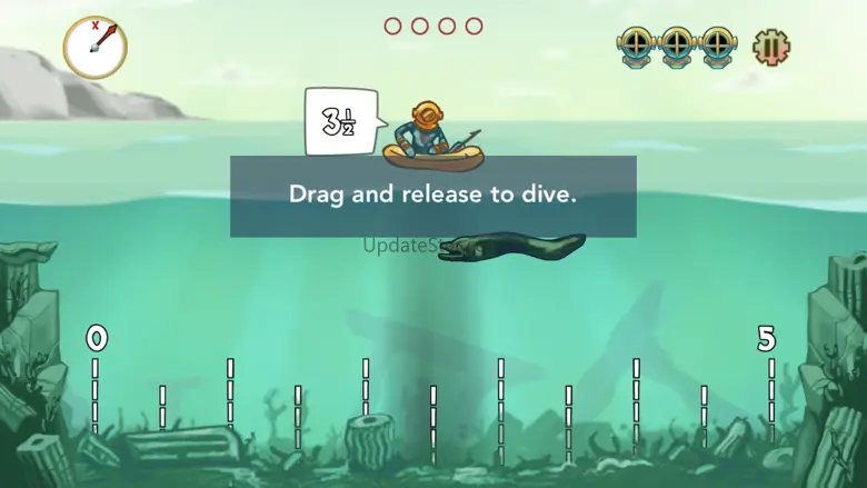 Pearl Diver: Number Line Math 4.1