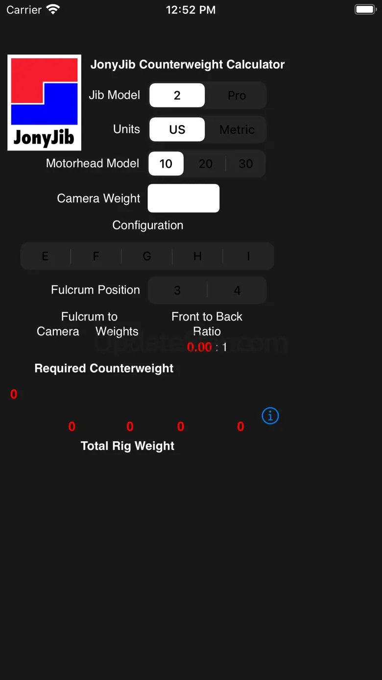 JonyJib Counterweight Calc 1.2.1