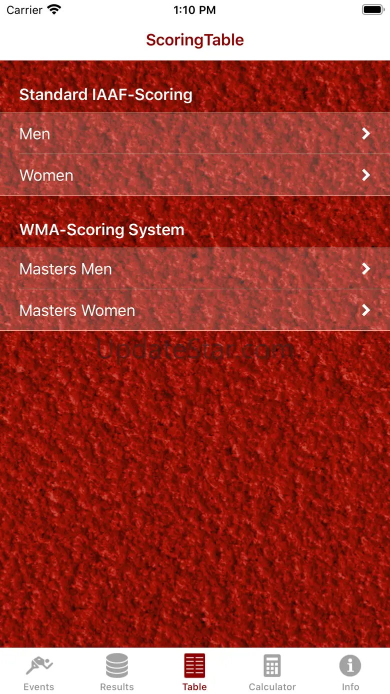 Athletics Score Calculator 6.2.0