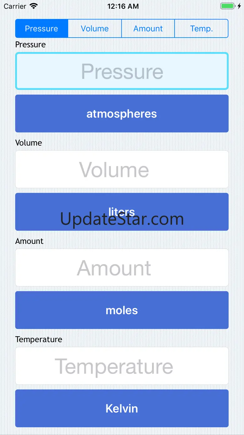 PVnRT - Ideal Gas Calculator 5.1.0